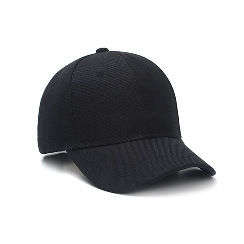 Dame cap menn solid unisex svart kvinner menns baseball cap menn kvinnelig cap svart baseball cap kvinner: Svart