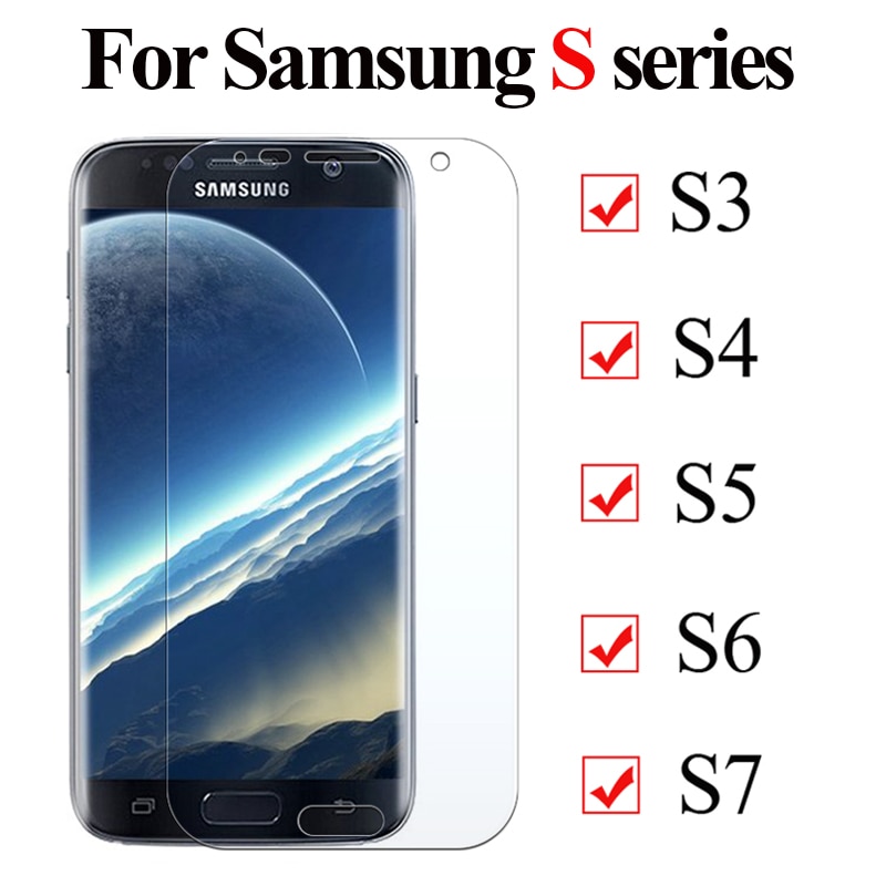 Beschermende glas voor Samsung galaxy s7 s6 s5 s4 s3 2.5D Gehard glas voor galaxy S4 mini 7 6 4 3 5 mini screen protector film 9 H