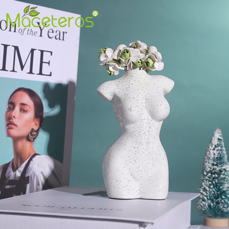 Moderne hars karakter sculptuur decoratie eenvoudig portret bloempot tuinieren plantenbak huisdecoratie benodigdheden