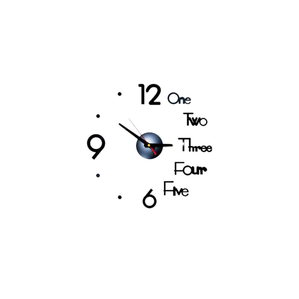 Diy digitale wandklok met 3d spiegeloppervlakken, sticker voor slaapkamer, kantoor, stille klok, thuiskantoordecoratie, wandklok