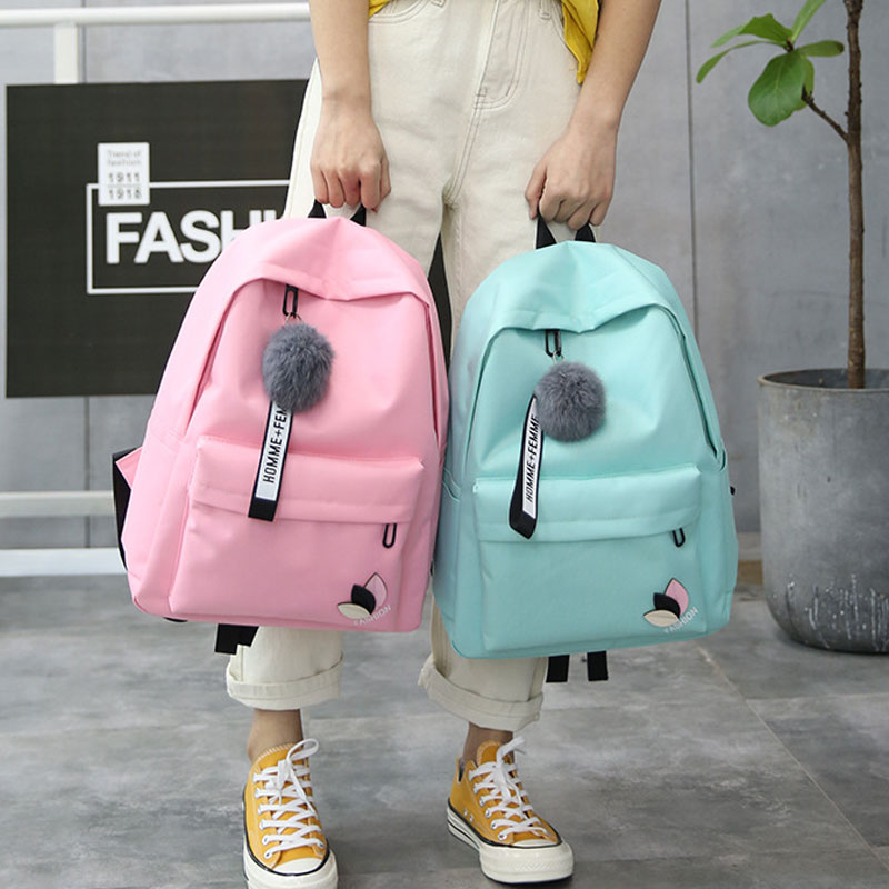 Sort grøn pige skoletasker til teenage rygsæk kvinder college vind skoletaske kvindelig høj studerende bogtaske hårbold