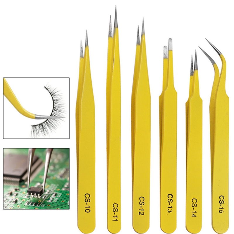 Pinzetten Set, 10 Stück Präzisionspinzette Antistatisch Edelstahl Pinzette Modellbau Set ESD Pinzetten Set, 10 Stück Präzisionspinzette Antistatisch Edelstahl Pinzette Modellbau Set ESD