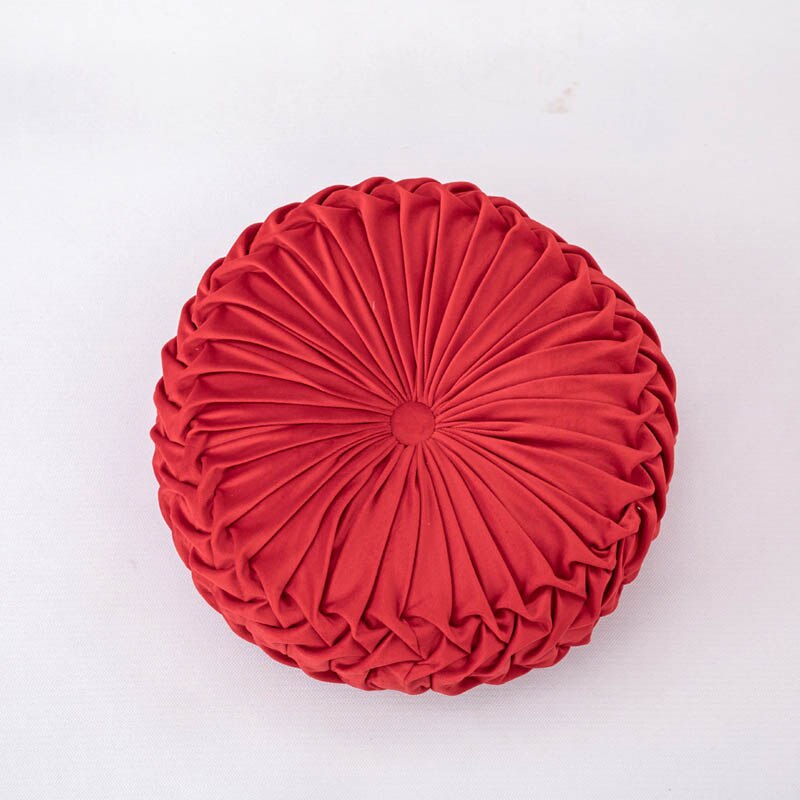 Coussin rehausseur à dossier rond en velours | Décor nordique pour fauteuil de maison, coussin pour dossier de bureau, coussin pour canapé: red