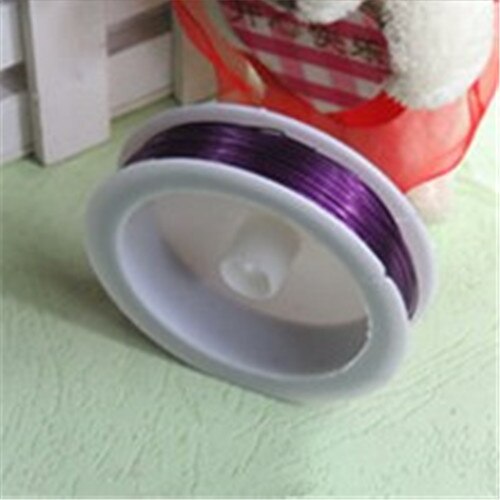 1 rollo de alambre de hierro fino de Color para manualidades, Materiales de encuadernación, modelo de accesorios de amarre, fabricación de flores, alambre de hierro Floral: purple / 0.5 mm 40 meters