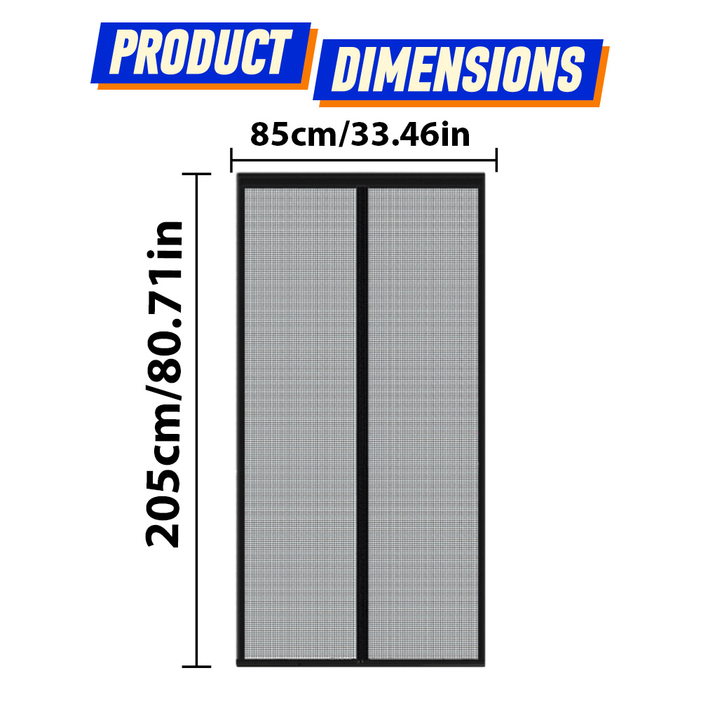 Moustiquaire magnétique pour porte d'entrée de caravane, 85x205cm, pour camping-car, caravane, insectes, voiture