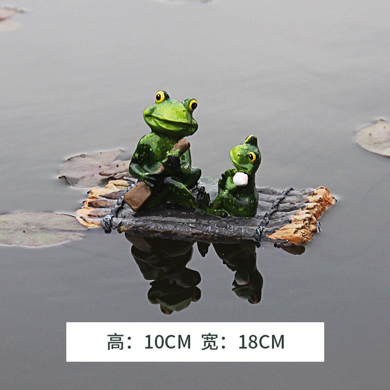 Floating Ornaments on the Water in the Garden Courtyard Pool Simulation Animal Decoration Pond Frog Series Birthday: 8