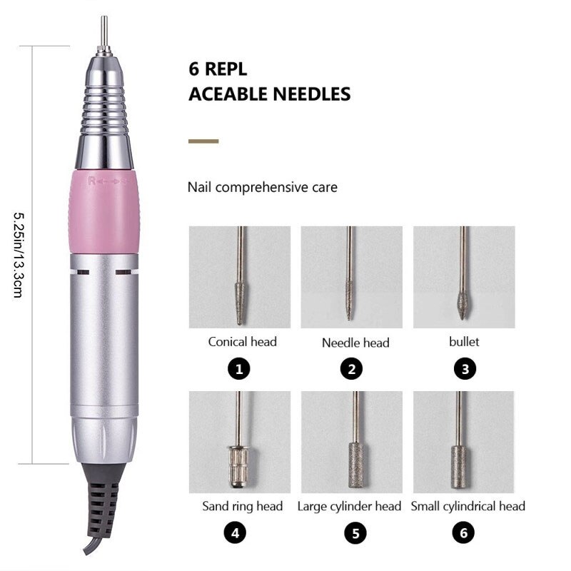 35000Rpm Electric Nail Boor Machine Manicure Boor Machine Pedicure Boor Sterke Nagel Boormachine Salon Nail Boor Machine