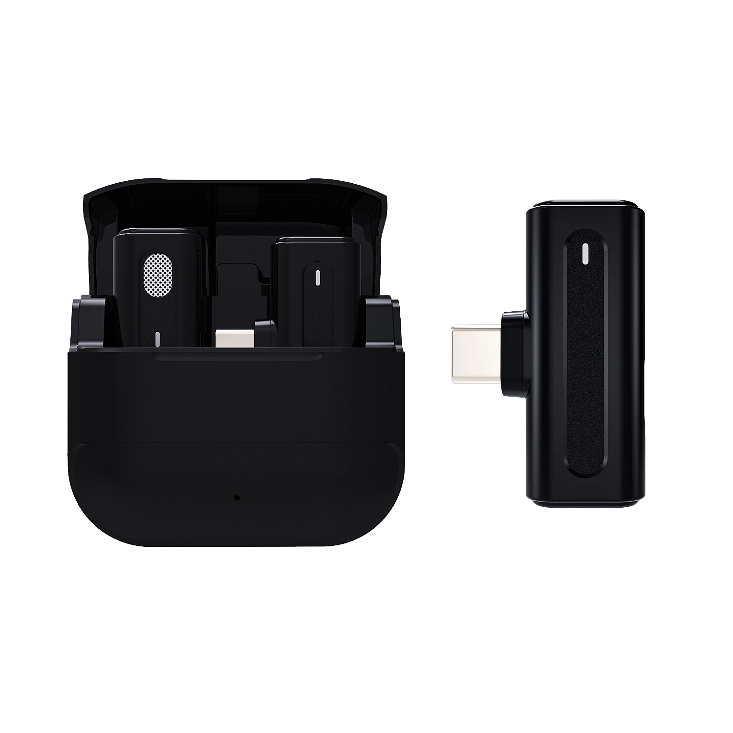 Lavalier Wireless Microphone for iPhone Android Microphone with Charging Case with Vlog Audio Video Recording