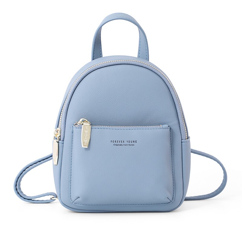 Weichen Vrouwen Mini Rugzak Soft Touch Multifunctionele Vrouwelijke Kleine Rugzak & Schoudertas Womens Bagpack Dames Bolsos: Blauw