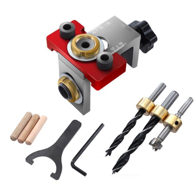 3-in-1 Doweling Jig Woodworking Joinery Hole Drill Guide Self Centering Punching Locator Tool Cabinet Hardware Jig: B