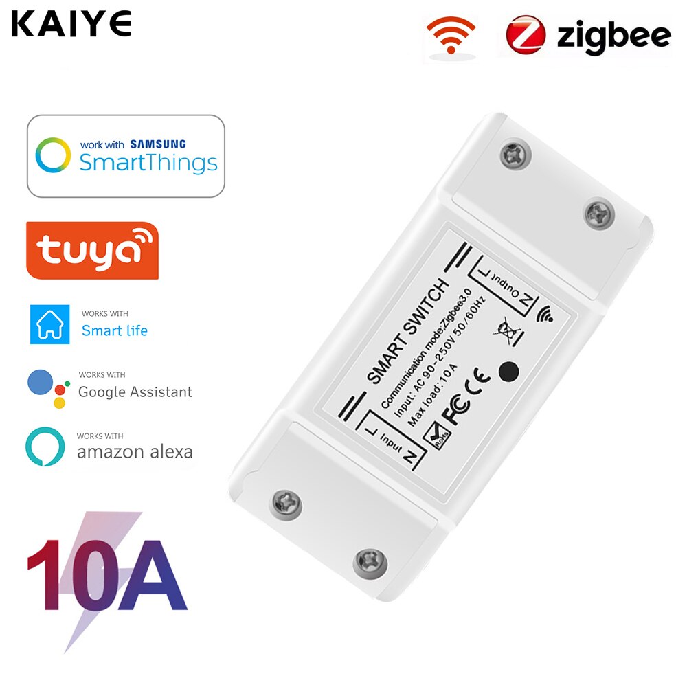 ZigBee Mini Smart Switch Module 10A Tuya Smart Home Automation DIY Light Breaker Timer Compatible SmartThings Alexa Google Home