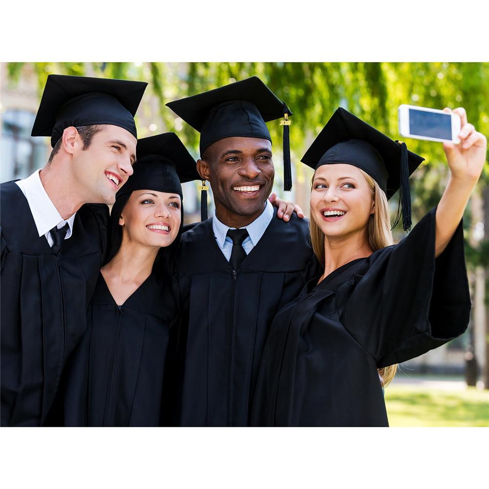 GraduatePro Afstuderen Talar met hoed, afstuderen, robe Bachelor Uni Abi Master kostuum geschenken 2021 afstuderen, academisch, 12 kleuren