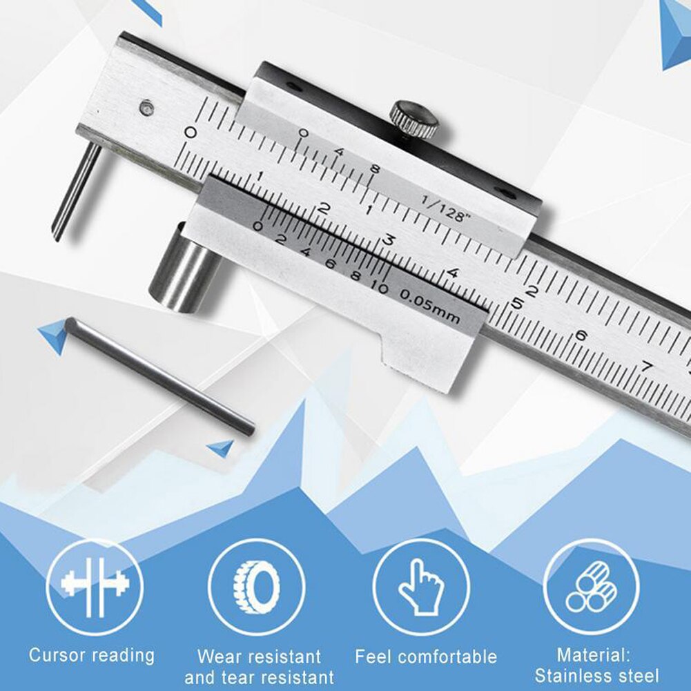 High Precision Vernier Caliper 0-200mm Stainless Steel Caliper Marking Gauging RulerMeasuring Instrument Hand Tools For Home