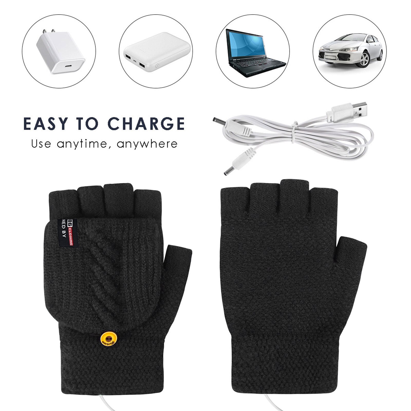 Usb Warme Hand Verwarming Handschoenen Constante Warme Hand Verwarming Handschoenen Temperatuur Draagbare Zachte Wearable Winter Перчатки Женские
