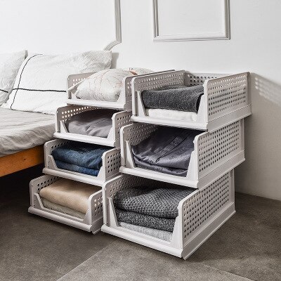 Étagère de rangement à plusieurs niveaux pour garde-robe, type de tiroir, armoire pliable, organisateur de vêtements, étagère intercalaire