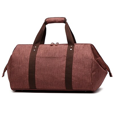 Mannen Reistassen Handbagage Vrouwen Plunjezakken Reizen Tote Grote Weekend Bag Overnight Unisex Waterdichte Tote Hand Duurzaam: Brown
