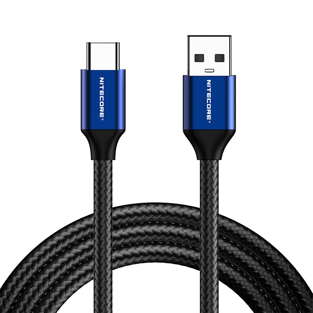 NITECORE UAC20 USB-C to USB-A 2.0 Charging cable 3A High Speed Charging Nylon Braiding