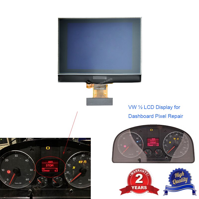 Instrumentpanel lcd skærm display speedometer instrumentbræt pixel reparation til vw golf 5 golf 6 touran passat jetta sæde toledo