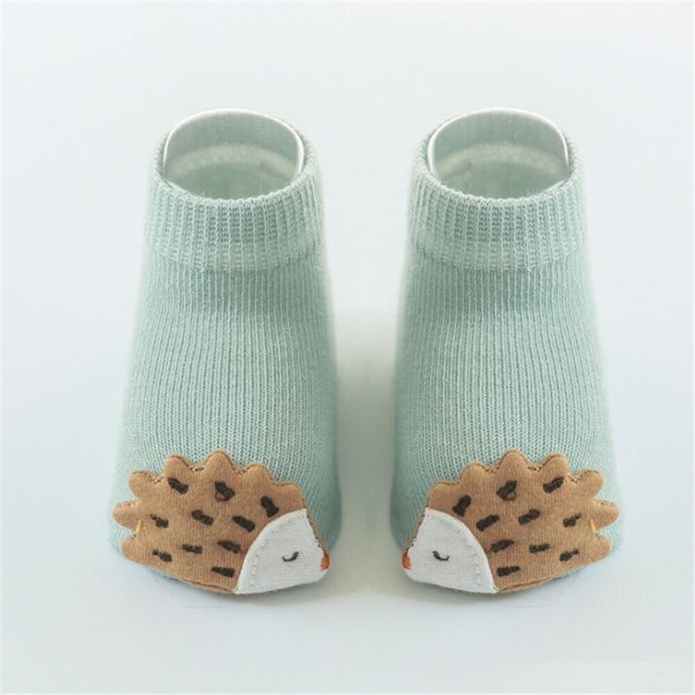 Baby Socks Cartoon Animal Newborn Cotton Socks Anti Slip Floor Socks Autumn Winter Socks for Children Baby Boy Girl Infant Socks: Hedgehog