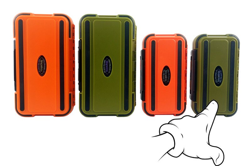 Fishing Tackle Tools Box Waterproof Double Layer DIY Compartments Large Storage Case Waterproof Fly Carp Fishing Accessories: Green M