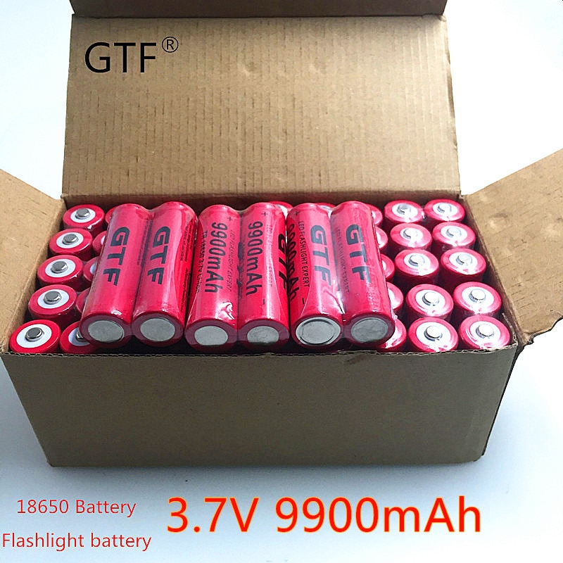 4 Stuks 3.7V 18650 Batterij 9900 Mah Lithium Batteria Oplaadbare Lithium Batterij Voor Zaklamp Fakkel Accu Cel
