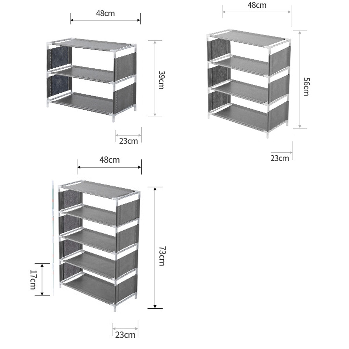 3/4/5 Layers Shoes Racks Shoe Rack Organizer Large Stackable Shoes Cabinet Shelves Holds Shelf for Home Shoe Storage Organizer