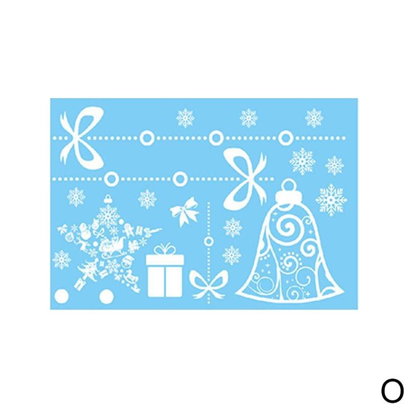 Kerststickers muurstickers statische stickers raamstickers kerstman eland vitrinekast: O