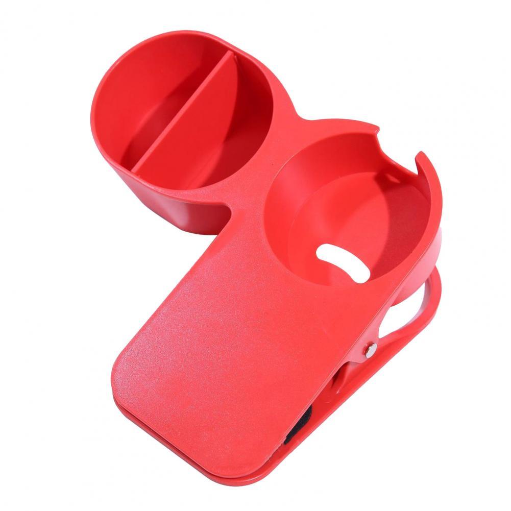 Convenient Bottle Stand Clamp Adjustable with Storage Case Flexible Office Storage Cup Holder Clip: Red