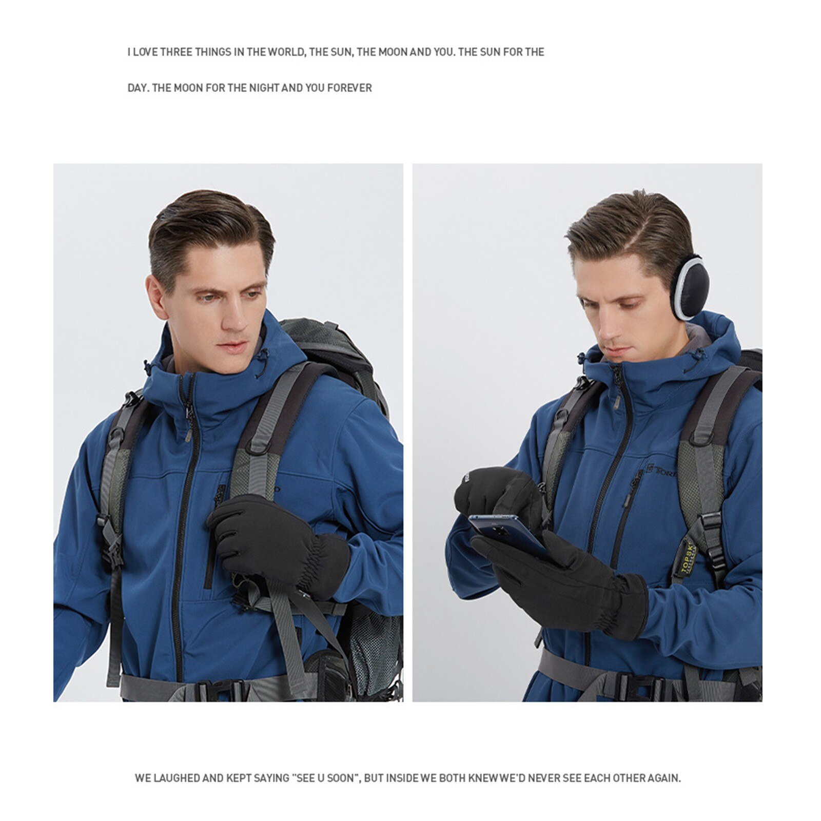 Winter Cycling Gloves Bicycle Warm Touchscreen Full Finger Gloves Waterproof Outdoor Bike Skiing Motorcycle Leather Warm Glove#3