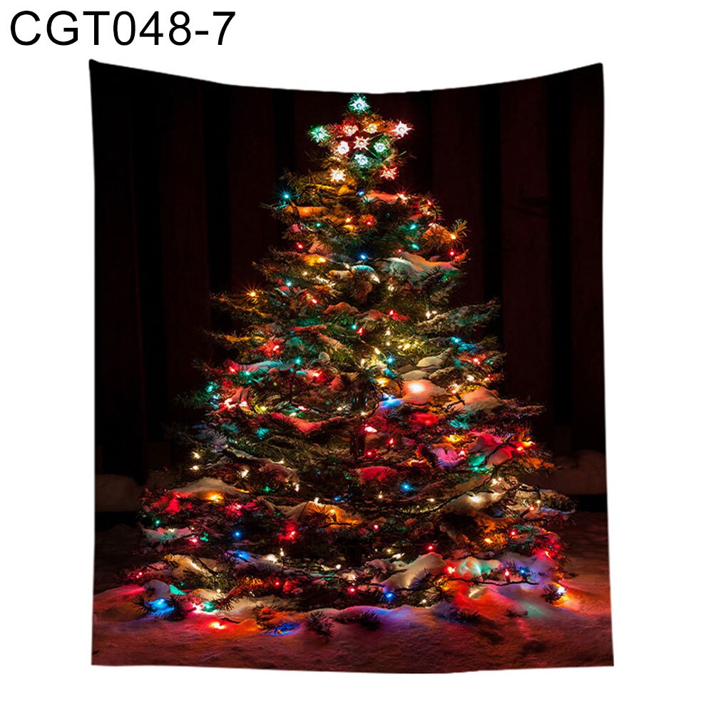 Kerst wandtapijt kerstboom print wandtapijt tapijt tafelkleed slaapkamerdecoratie achtergronddoek tapisserie: 7