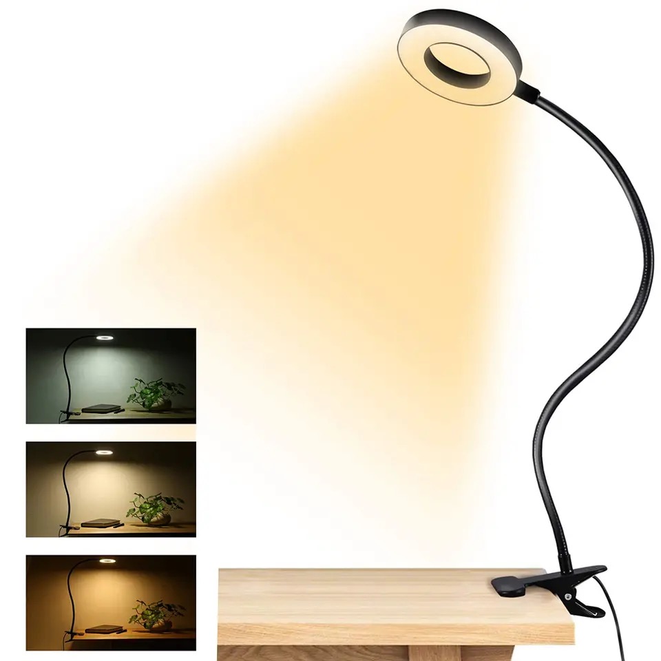 Usb Led Oogbescherming Boek Nachtlampje Verstelbare Boeklamp Met 3-Level Warm Koel Wit Daglicht Voor Lees Nachtleeslamp