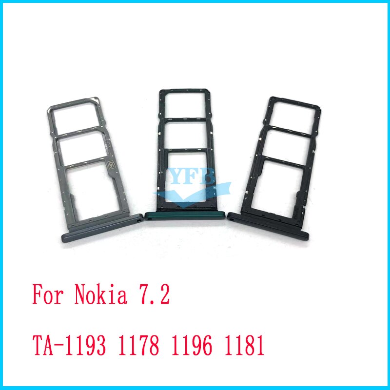 Sim Card Tray Holder For Nokia 7 7.1 7.2 SD Memory Reader Socket Adapter Replacement Parts: 7.2 Ice