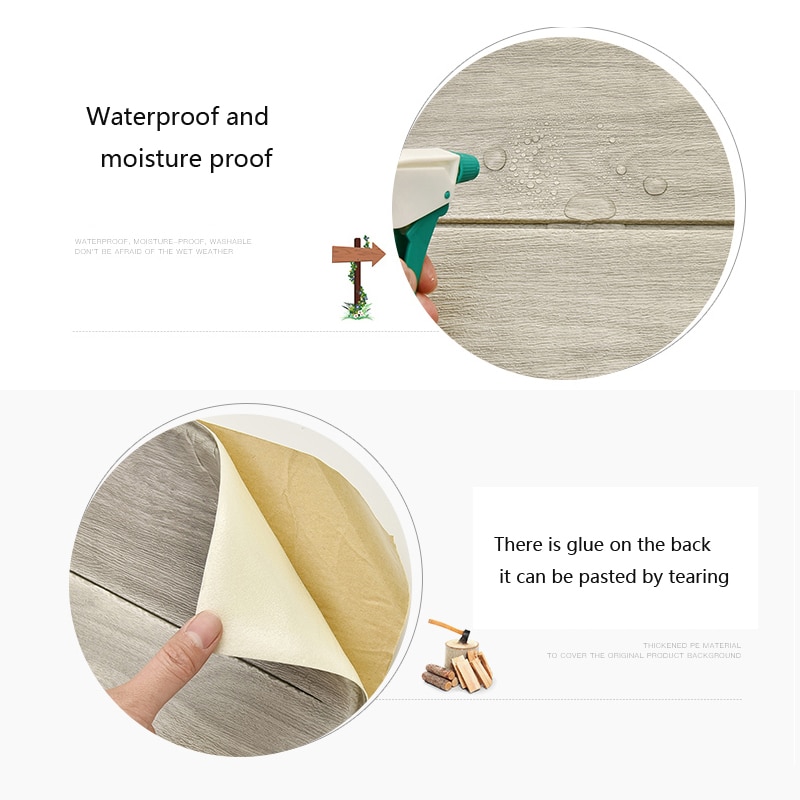 Panneaux muraux 3D Peel Stick panneaux muraux pour décor mural intérieur auto-adhésif mousse carreaux muraux bois pour TV fond décor mural