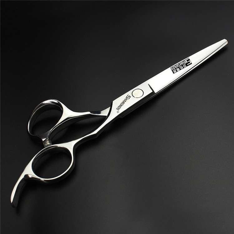 Echte kappersschaar, 6 inch kappersschaar, speciale schaar voor haarstylisten, schaar met platte tanden.: Zilver