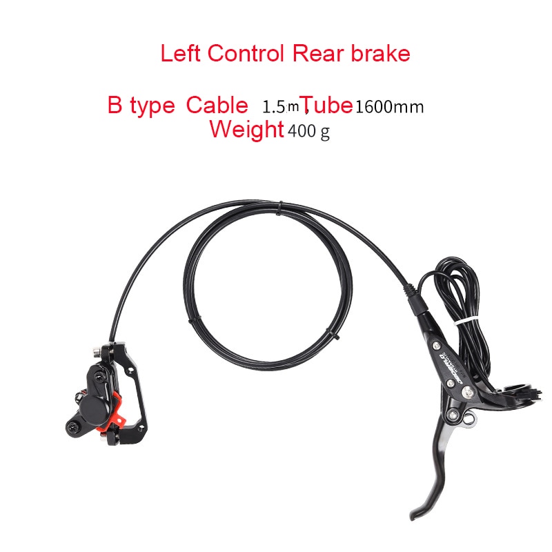 E-Bike MTB Hydraulic Disc brake Set Aluminum Alloy Electric bike scooter Power Control Shifter cut power off Bicycle Brakes: B Type  Left rear