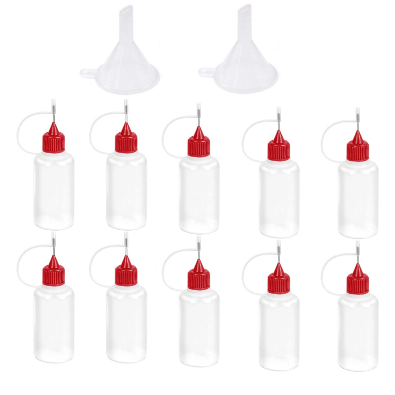 5-12Pcs 3ml-120ML Resuable Needle Tip Glue Applicator Plastic Bottle for Paper Quilling DIY Scrapbooking Paper Craft Tool: green