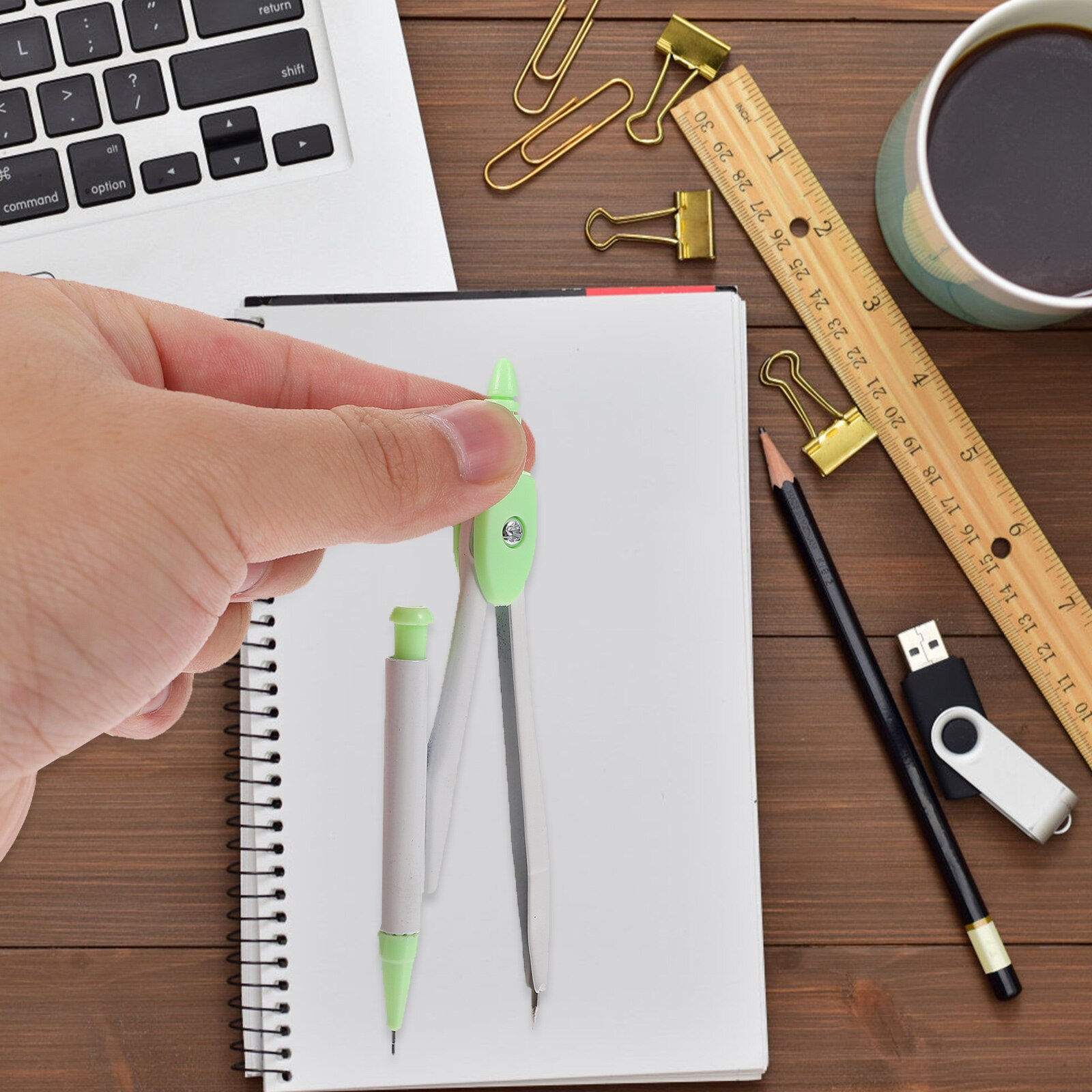 4 Sets Geometry Compasses Student Compasses Stationery Office School Supplies