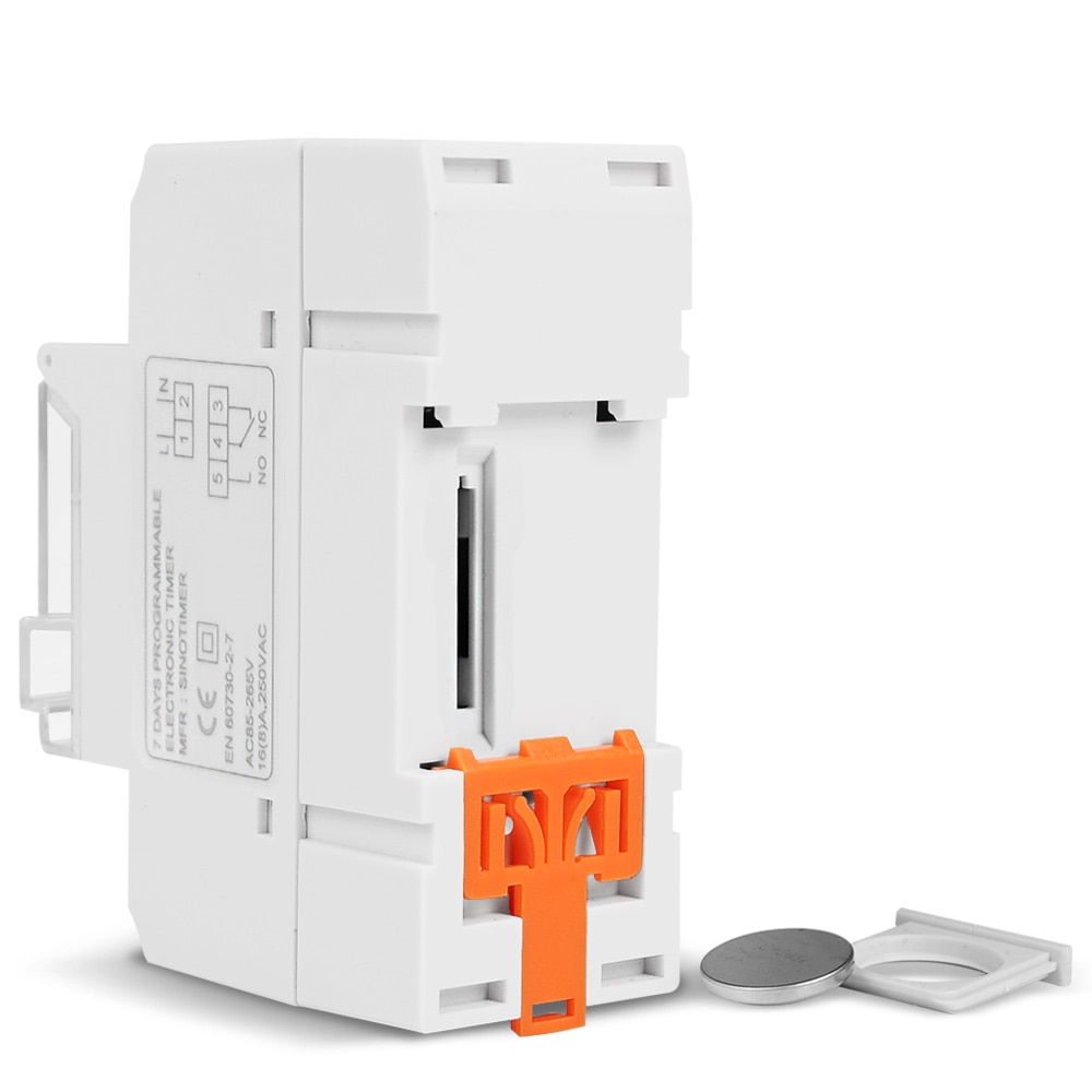 Universal Input 85~265Vac 16A Din Rail Mounted 7 Days Programmable Digital Timer Switch Relay Control with Countdown Function