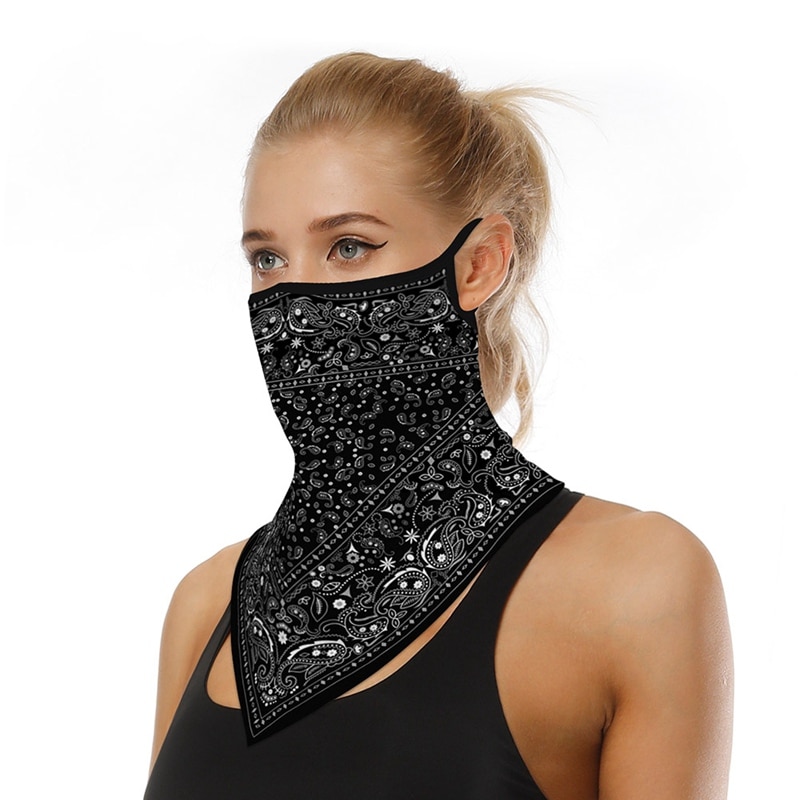 Pañuelo para la cara para hombre y mujer, Bandana, pasamontañas de cuello, pasamontañas con estampado Digital, bufanda fina a prueba de viento