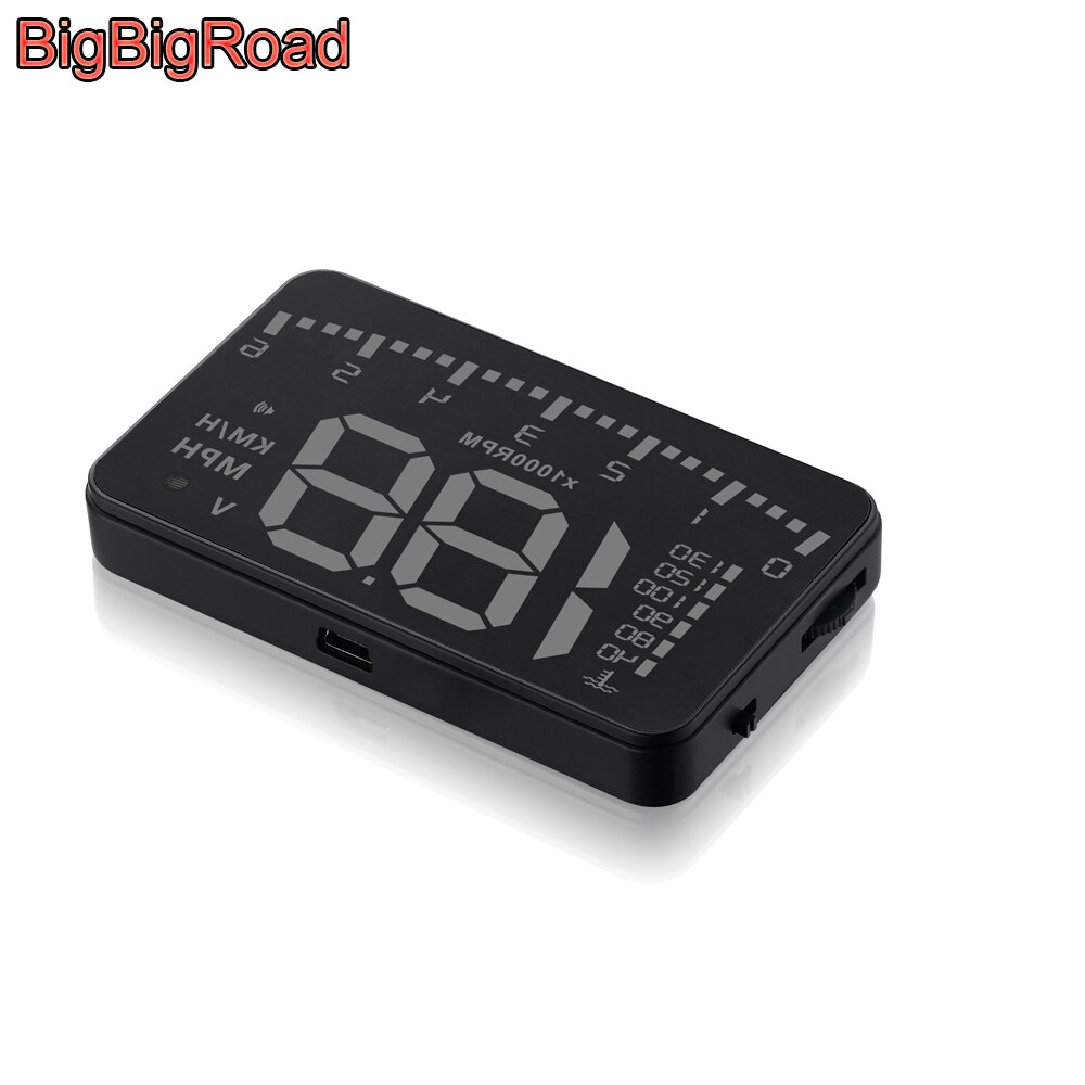 BigBigRoad Car Hud Display Windshield Projector Alarm System For Mitsubishi Fortis Galant Zinger Lancer EX EVo ASX Outlander