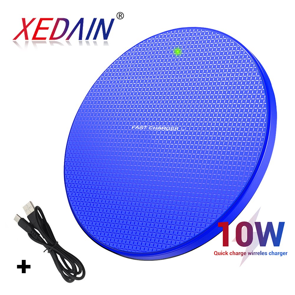 XEDAIN chargeur sans fil récepteur LED pour Samsung Galaxy S8 9 bourgeons QI charge intelligente pour iPhone XS XR MAX nouveaux Airpods HUAWEI: Blue Charger