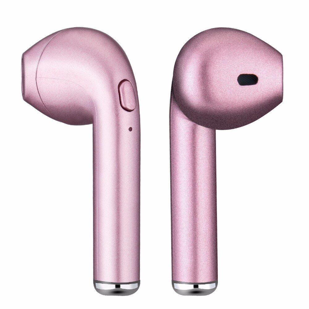 I7 i7s tws Auricolare Bluetooth Auricolari Auricolare senza fili del trasduttore auricolare Con Il Mic con cavo Per Apple Samsung Huawei xiaomi LG telefoni: Double Rose gold