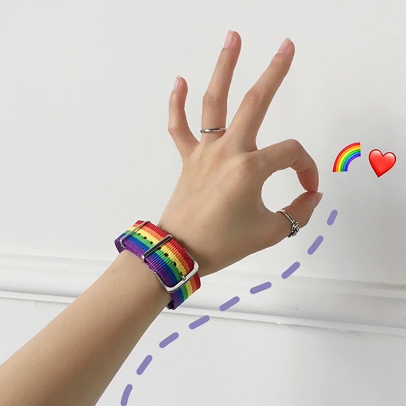 Minimalistische Nepal Regenboog Lesbische Lgbt Armband Trots Geweven Gevlochten Mannen Vrouwen Paar Vriendschap Sieraden