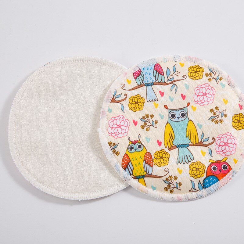 6 stks Doek Herbruikbare Bamboe Borst Pad Nursing Pads Voor Zwangere Vrouwen; 12 cm Wasbare Absorberende Feeding Pad Bambus Borst Inserts