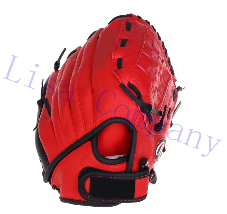 11 tum röd färg vänster hand pvc baseball handske halkfri supermjuk giftfri, slitstark ofarlig