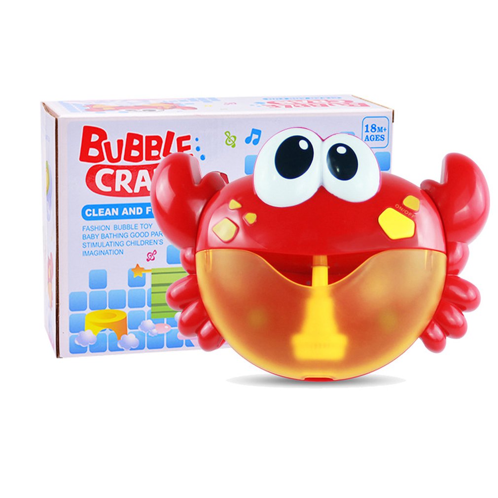 Bubble Machine Tub Big Crab Frog Octopus Automatic Bubble Maker Blower Toys With Music Song Bath Toy For Baby Boys Girls