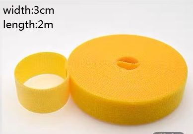 5m diy plast nylon kabelbindare manager lindare kabelklämmor kardborreband band trådrem förseglar kontor skrivbordshantering: 3 cmx 2m gul