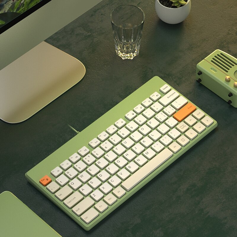 79 Keys Wired USB Keyboard Quiet Ultra Thin Slim Compact Keypad for PC Computer Laptop