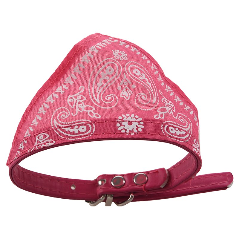 Roze Lederen Kraag Bandana Verstelbare Sjaal Voor Hond Kat Huisdier S