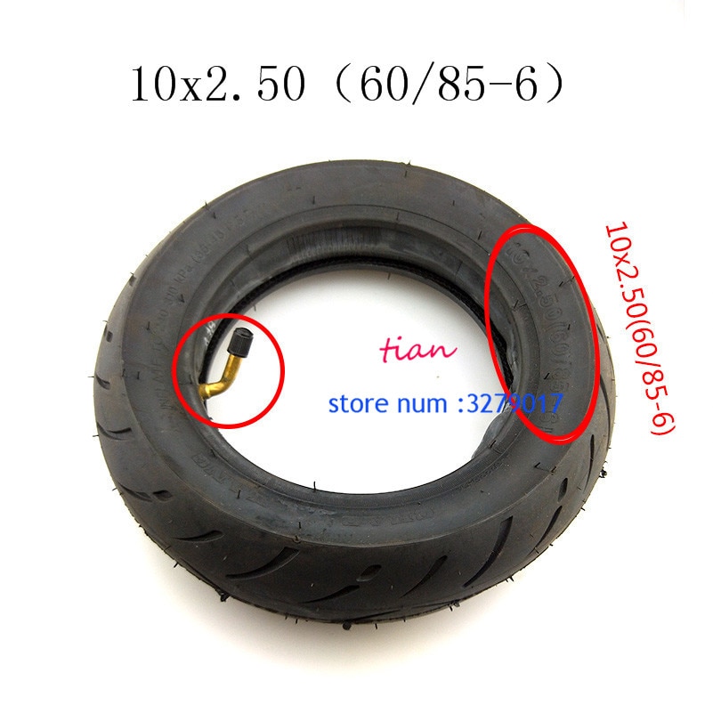Pneu de 10x3.0, 10x2.50, 10x25, 10x2.125, 10x2, 10x, chambre à air pour Scooter électrique